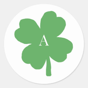 Monogram Kleeblatt Irish Green Painting Stickers
