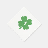 Monogram Kleeblatt Irish Watercolor Textur Serviette (Ecke)