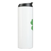 Monogram Kleeblatt Irish Watercolor Textur Thermosbecher (Nach links gedreht)
