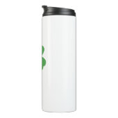 Monogram Kleeblatt Irish Watercolor Textur Thermosbecher (Nach rechts gedreht)