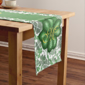 Monogram Kleeblatt Table Runner Kurzer Tischläufer (Beispiel)