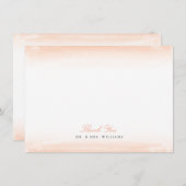 Monogram Korallenflache am Meer Dankeschön-Karte Mitteilungskarte (Vorne/Hinten)