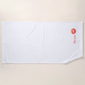 Monogram Korallenflechte-Brief Ein Logo-Handtuch Strandtuch (Vorderseite)