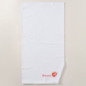Monogram Korallenflechte-Brief Ein Logo-Handtuch Strandtuch (Vorderseite)