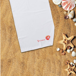 Monogram Korallenflechte-Brief Ein Logo-Handtuch Strandtuch