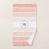 Monogram Korallenpflaster Streifen Handtuchhalter Badhandtuch Set (Handtuch)