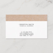 Monogram Kraft-bedruckte Clean Midnight Blue Typo Visitenkarte (Rückseite)