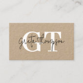 Monogram Kraft Visitenkarte (Vorderseite)