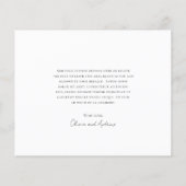 Monogram-Kranz-Hochzeit Dankeschön-Karte (Rückseite)