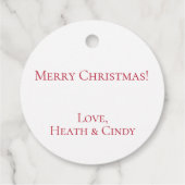 Monogram Kranz Weihnachtsgeschenk-Tag, Preppy Gift Geschenkanhänger (Rückseite)