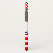 Monogram Kroatische Flag Herzklopfen mit Schachbre Case-Mate iPhone Hülle (Hinten/Links)