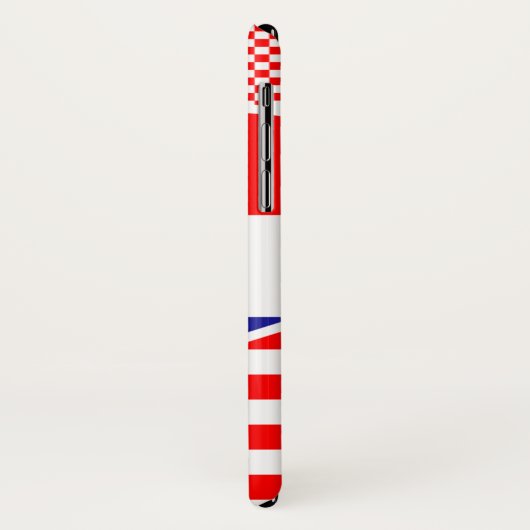 Monogram Kroatische Flag Herzklopfen mit Schachbre Case-Mate iPhone Hülle (Hinten/Links)