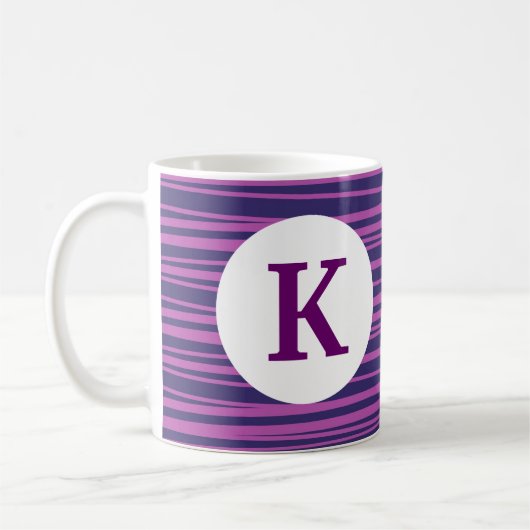 Monogram, kundenspezifisch bedruckte Kaffee-Tasse Kaffeetasse (Links)