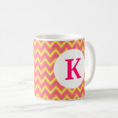 Monogram, kundenspezifisch bedruckte Kaffeemaschin Kaffeetasse (VorderseiteRechts)