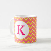 Monogram, kundenspezifisch bedruckte Kaffeemaschin Kaffeetasse (Vorderseite Links)