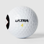 Monogram kundenspezifische Black Red Golf Balls Golfball (Logo)
