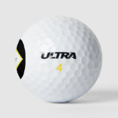 Monogram, kundenspezifische Black Yellow Golf Ball (Logo)