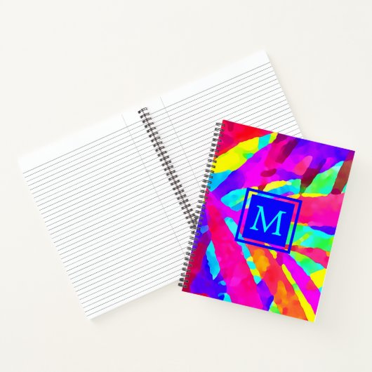 Monogram Künstlerische MusterNotebook Notizblock (Innenseite)