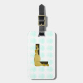 Monogram L Flexible Horse Personalisiert Gepäckanhänger (Vorderseite vertikal)