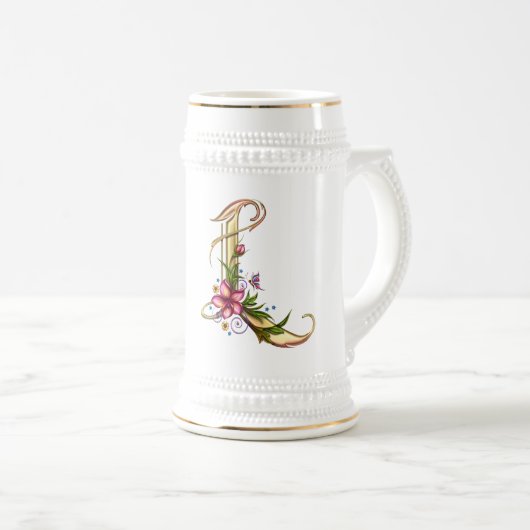 Monogram L Gift Tasse (VorderseiteRechts)