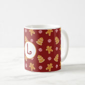 Monogram 'L' Gingerbrot Cookie Tasse Weihnachten (VorderseiteRechts)