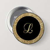 Monogram L Gold-Skript Button (Vorne & Hinten)