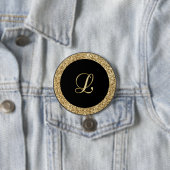 Monogram L Gold-Skript Button (Beispiel)