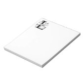 Monogram L Initial Stationary Desk Notepad Notizblock (Rotiert)
