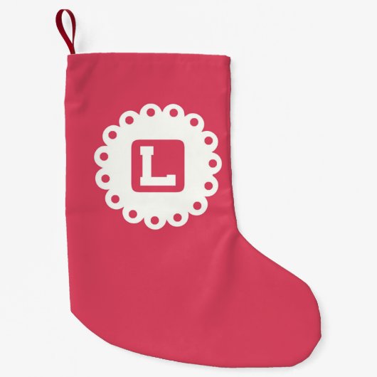 MONOGRAM "L" KLEINER WEIHNACHTSSTRUMPF (Vorderseite)