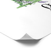 Monogram L Lavender Eucalyptus Kinderzimmer Poster (Ecke)