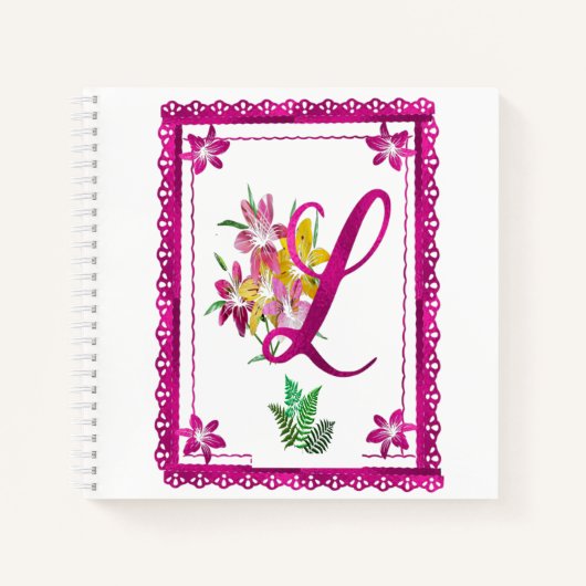Monogram L: Notebook Notizblock (Vorderseite)