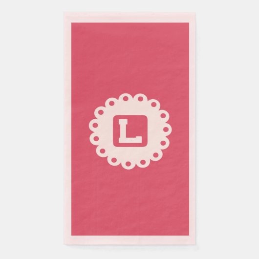 MONOGRAM "L" Paper Napkin Serviette (Vorderseite)