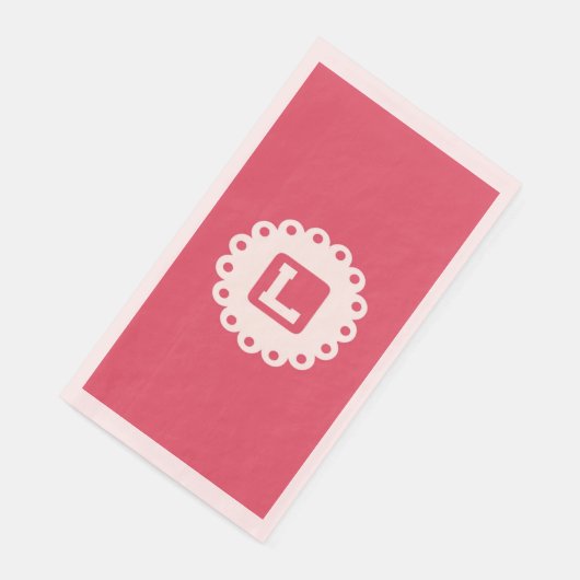 MONOGRAM "L" Paper Napkin Serviette (Ecke)
