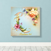 Monogram L Premium Wrapped Canvas (Gloss) Leinwanddruck (Insitu (Holzboden))