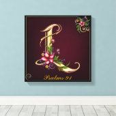 Monogram L Premium Wrapped Canvas (Gloss) Leinwanddruck (Insitu (Holzboden))