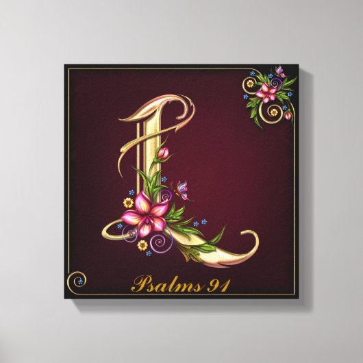 Monogram L Premium Wrapped Canvas (Gloss) Leinwanddruck (Vorderseite)