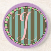 Monogram L Sandstone Untersetzer (Vorne)