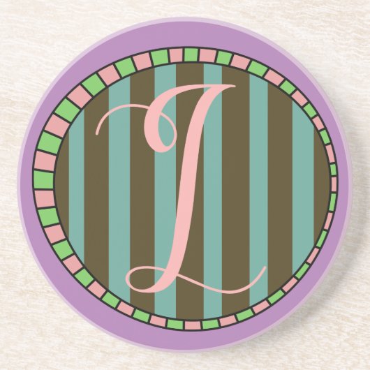 Monogram L Sandstone Untersetzer (Vorne)