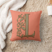 Monogram L Seaside Lmon Family Wedding, Birthday Kissen (Decke)