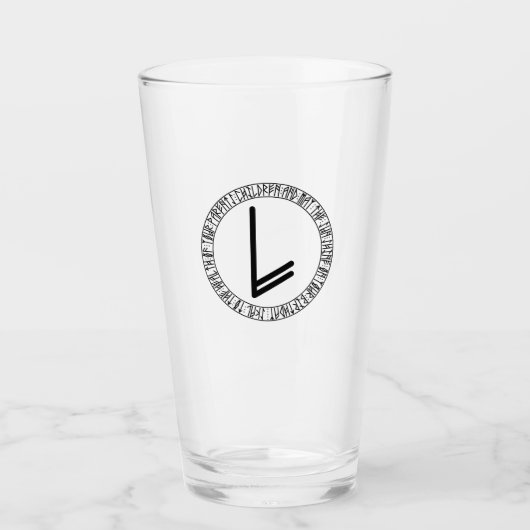 Monogram L - Viking Style - Pint Glass Glas (Vorderseite)