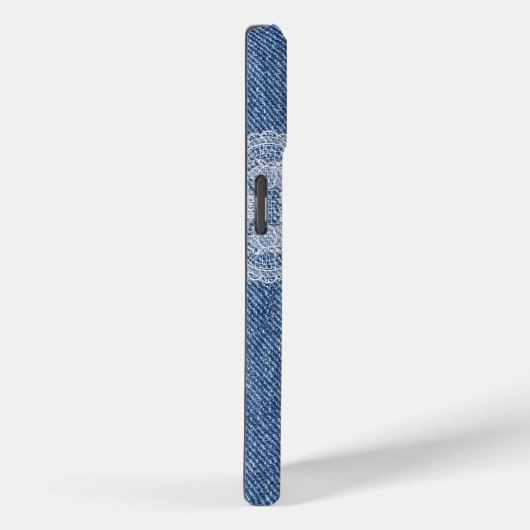 Monogram Lace Denim iPhone / iPad Gehäuse Case-Mate iPhone Hülle (Rückseite / Rechts)