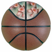 Monogram lace floral pink pastel cherry blossom  basketball (Rechts)