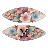 Monogram lace floral pink pastel cherry blossom football (Paneele)