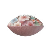 Monogram lace floral pink pastel cherry blossom football (Gedreht 90)