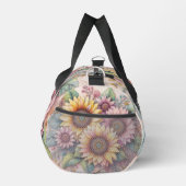 Monogram lace floral pink yellow orange sunflowers duffle bag (Rechts)