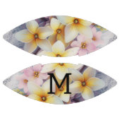 Monogram lace pink and yellow Spring flowers Football (Paneele)