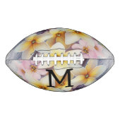 Monogram lace pink and yellow Spring flowers Football (Vorderseite)