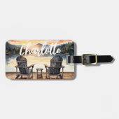 Monogram Lake Travel Gepäckanhänger (Vorderseite horizontal)