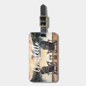 Monogram Lake Travel Gepäckanhänger (Vorderseite vertikal)