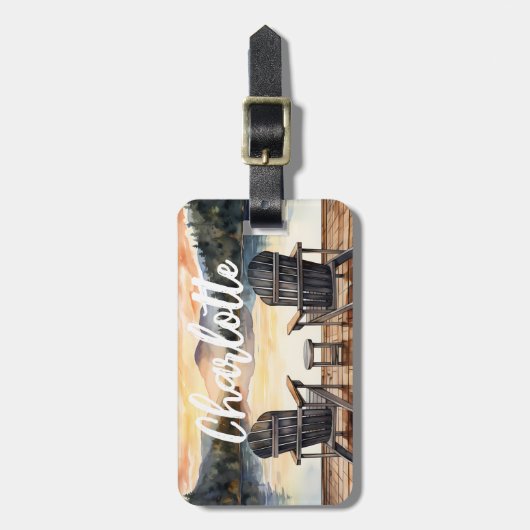 Monogram Lake Travel Gepäckanhänger (Vorderseite vertikal)